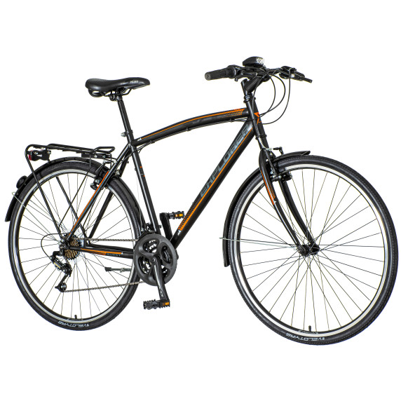 Pánsky horský bicykel Explorer Classic  28"/21" QES282S - čierno/oranžový