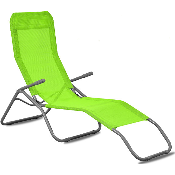 Záhradné lehátko AGA SIESTA MC372171LG/MR4250-LightGreen - svetlozelené
