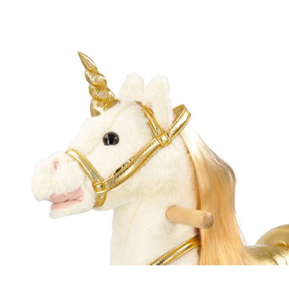 Hintaló kerekekkel ADAM TOYS Unicorn Gold - Unikornis