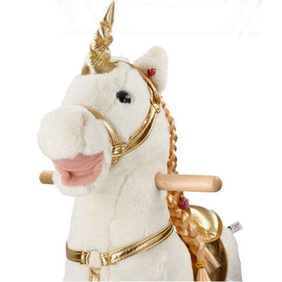 Hintaló kerekekkel ADAM TOYS Unicorn Gold - Unikornis