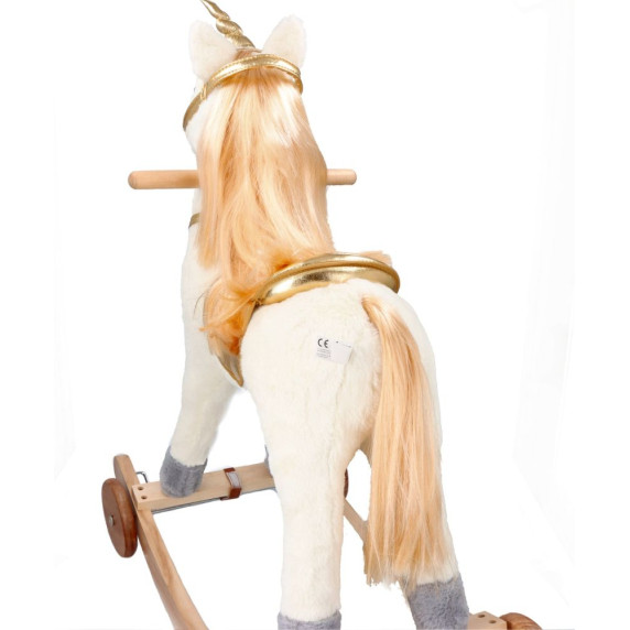 Hintaló kerekekkel ADAM TOYS Unicorn Gold - Unikornis