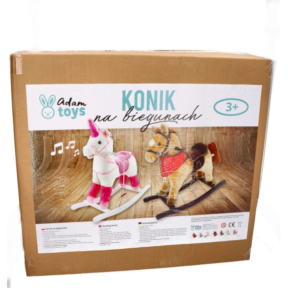 Hintaló kerekekkel ADAM TOYS Unicorn Gold - Unikornis