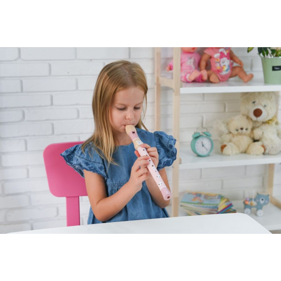 Fa furulya ADAM TOYS - Rózsaszín nyuszis