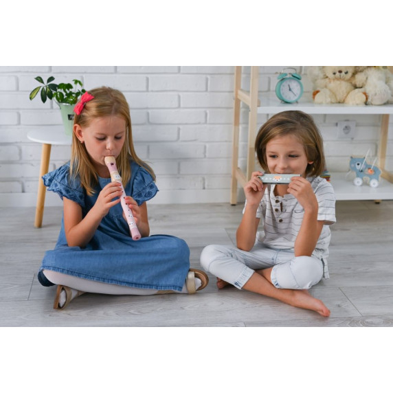 Fa furulya ADAM TOYS - Rózsaszín nyuszis