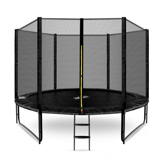 Trambulin külső védőhálóval 305 cm + létra AGA SPORT PRO MRP1010BLACK - Fekete