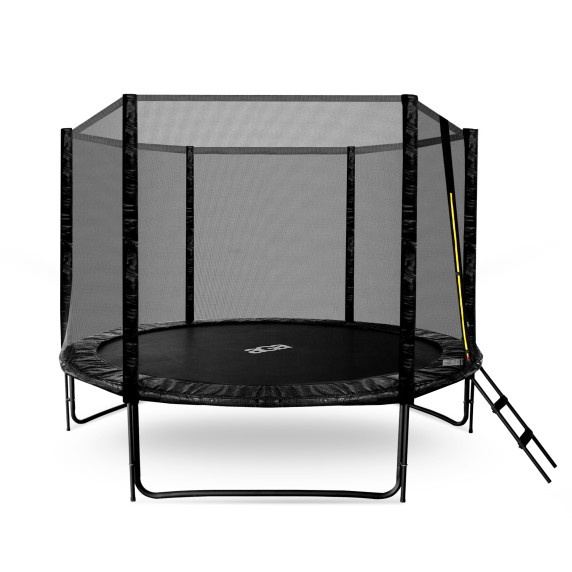 Trambulin külső védőhálóval 305 cm + létra AGA SPORT PRO MRP1010BLACK - Fekete