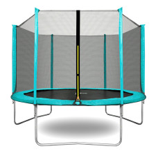 Trambulina 180 cm cu plasă de protecție externă - AGA SPORT TOP MRT1006LB - albastru deschis - 