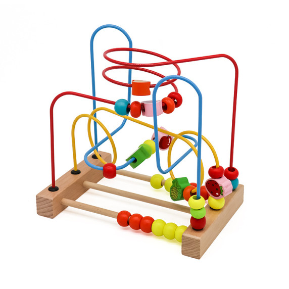 Labirint lemn cu bile colorate - Aga4Kids MR6055