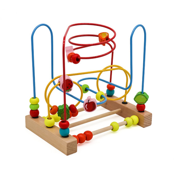 Labirint lemn cu bile colorate - Aga4Kids MR6055