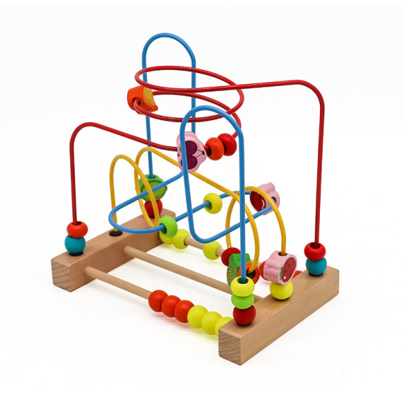Labirint lemn cu bile colorate - Aga4Kids MR6055