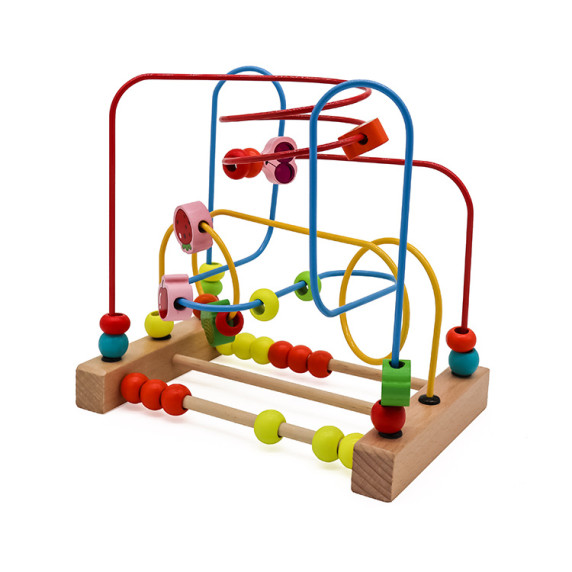 Labirint lemn cu bile colorate - Aga4Kids MR6055