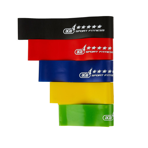 Set 5 benzi elastice pentru sport - Aga Fitness