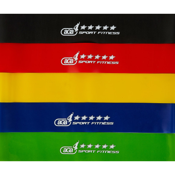 Set 5 benzi elastice pentru sport - Aga Fitness
