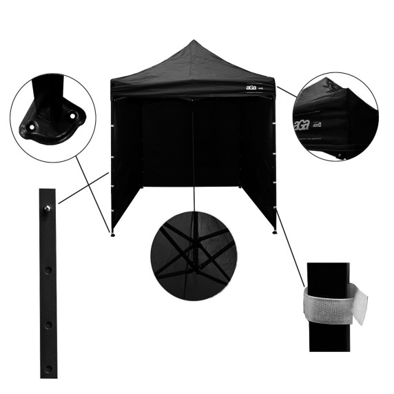 Pavilion grădină - 3x3 m - negru - PARTY AGA MR3x3Black