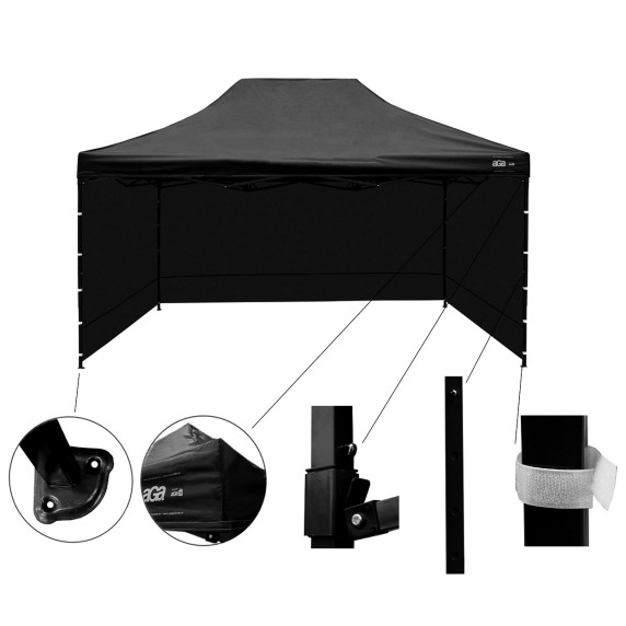 Predajný stánok 3 x 4,5 m AGA Party - čierny