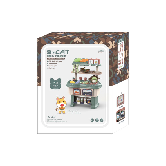 Detská kuchynka Aga4Kids HAPPY KITCHEN MR6027 - zelená