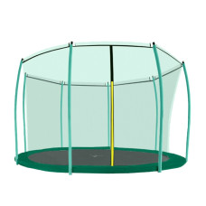 Vnútorná ochranná sieť na trampolínu s celkovým priemerom 366 cm na 8 tyčí (kruh) AGA MR1512INC-8DG - tmavozelená  - 