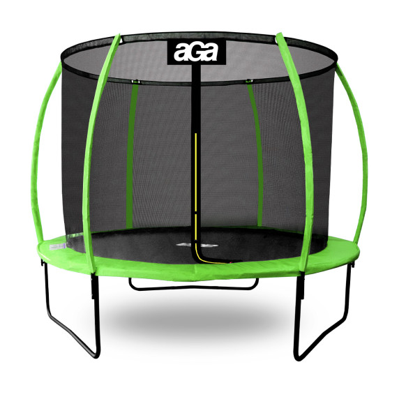 Trambulină cu diametrul de 180 cm și plasă de siguranță interioară - verde deschis - Aga SPORT EXCLUSIVE