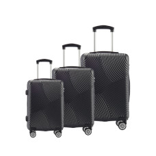 Bőrönd szett Aga Travel MR4654-Black - Fekete - 