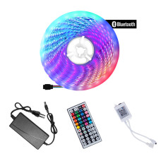 LED fényfüzér Bluetooth RGB 5 m + táp, távirányító Aga MR8001 - 