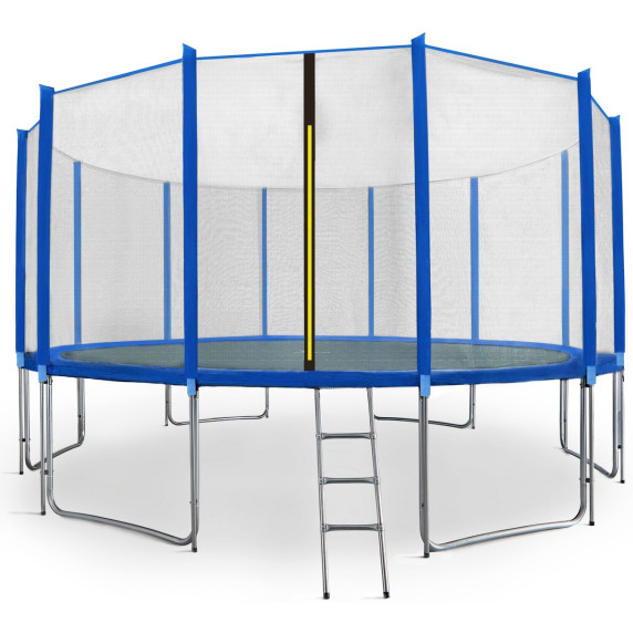 Trambulin külső védőhálóval 460 cm AGA SPORT PRO + létra és cipőtartó - kék