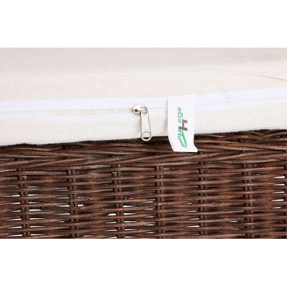 Rattan kertibútor szett Aga LARUS - Dark Brown/ White
