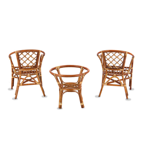 Set masă grădină ratan - Aga SITA - Colonial White