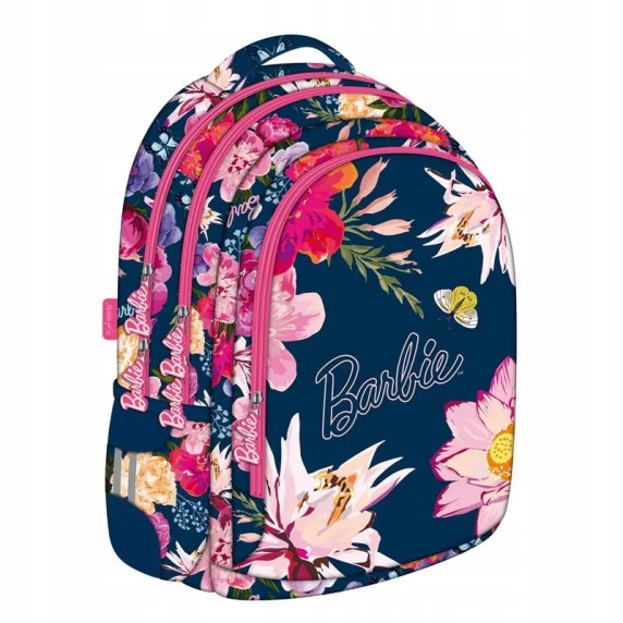 Školský batoh trojkomorový ST.RIGHT Barbie Botanical  BP-57