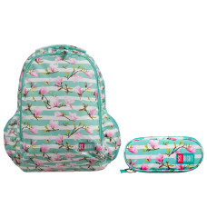 Set ghiozdan cu penar - ST.RIGHT Flower Magnolia - 