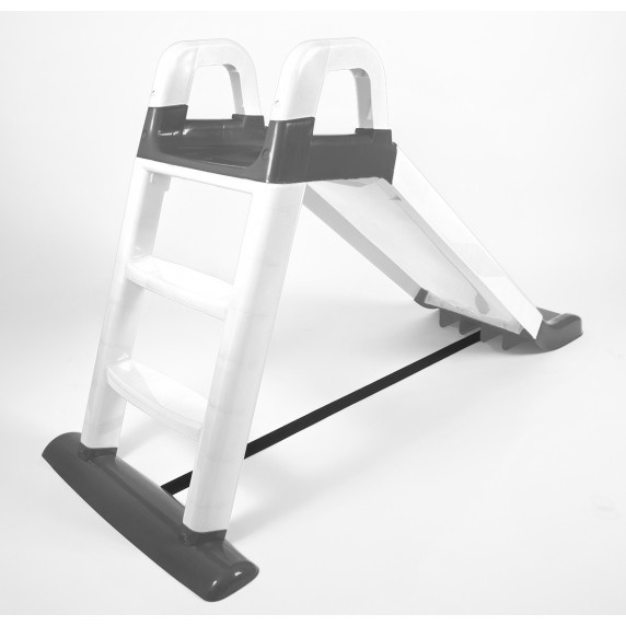 Csúszda kapaszkodóval 140 cm Aga4Kids - fehér/szürke 0140/12