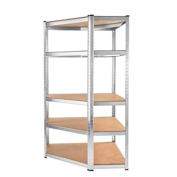 Fém sarokpolc 180x90x40 cm 5 polc AGA MR4604