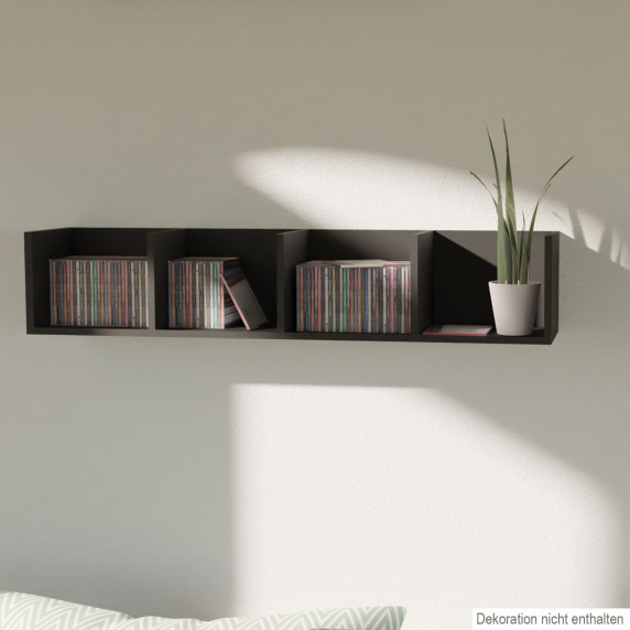 Fali polc 75x15x16 cm LINDER EXCLUSIV WR111 - fekete