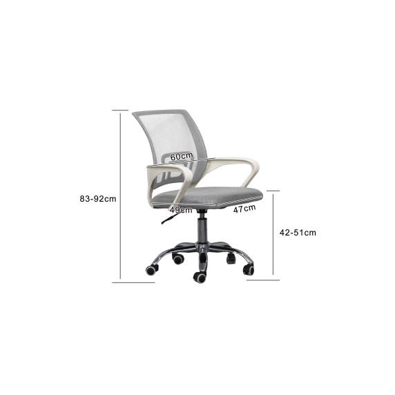 Scaun birou - gri - AGA MR2072