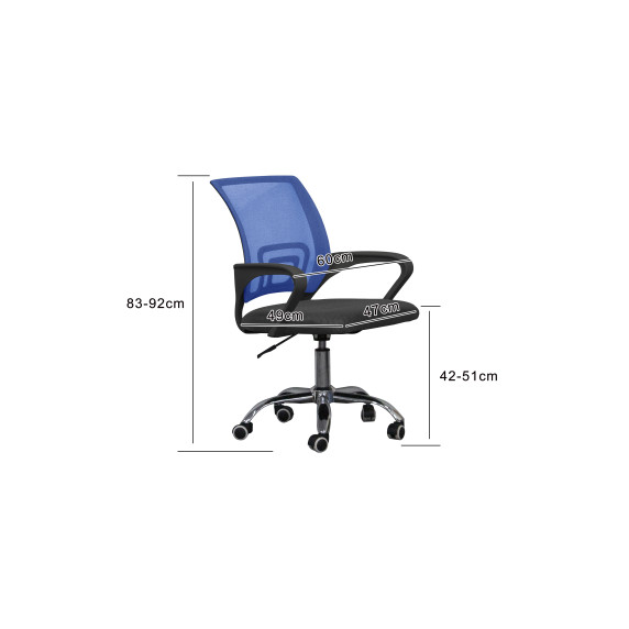 Kancelárske kreslo AGA MR2076 - čierne/modré