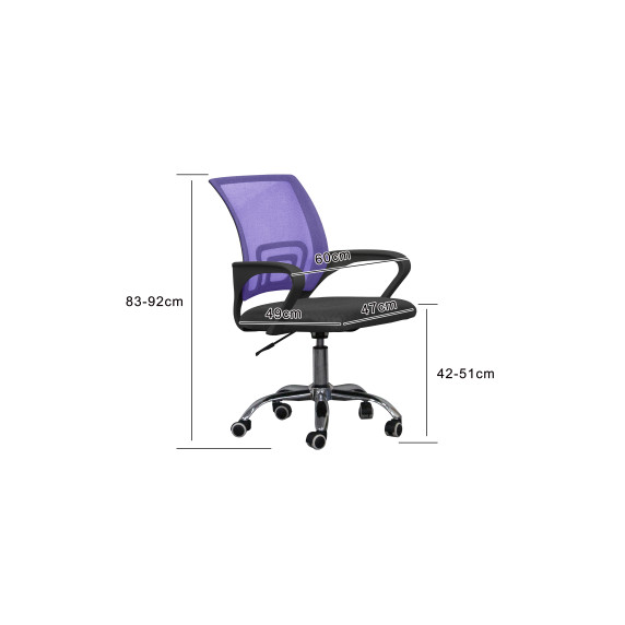 Kancelárske kreslo AGA MR2077 - čierne/fialové