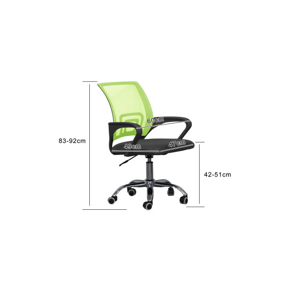 Scaun birou - negru/verde - AGA MR2074