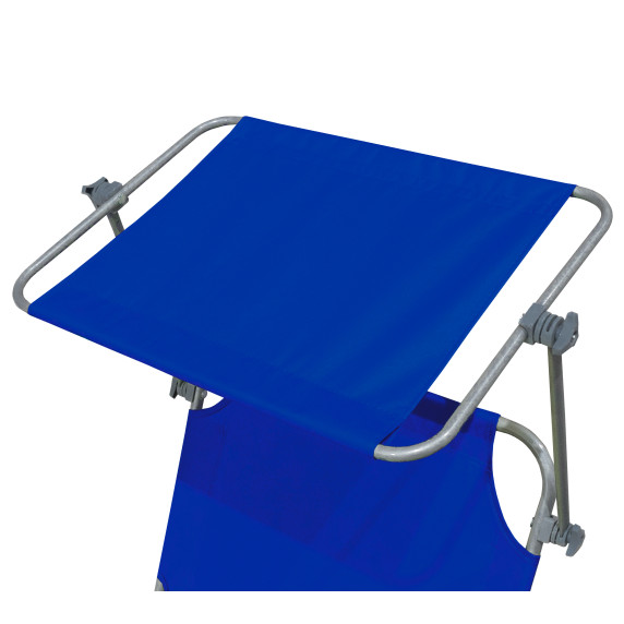 Șezlong plajă cu copertină - albastru - AGA MR4254-Dark Blue