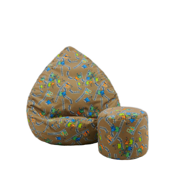 Beanbag pentru copii + suport pentru picior  - AGA 3428