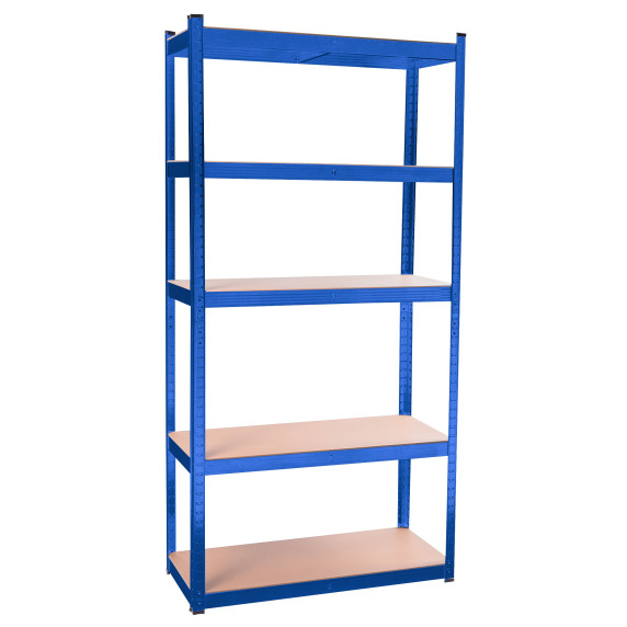 Kovový regál 180 x 90 x 40 cm 5 políc AGA MR4600-Blue - modrý