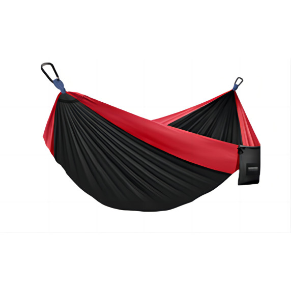 Cestovná hojdacia sieť 270 x 140 cm AGA MR4206-1 - čierna/červená