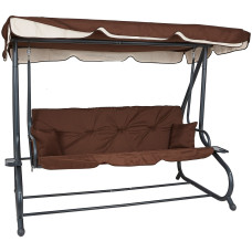 Kerti hintaágy 2az1-ben GRANDLUX MR4211DarkBrown - Sötét barna - 