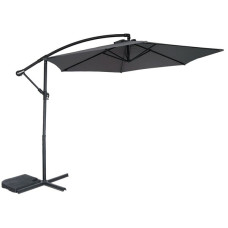Záhradný slnečník 300 cm AGA MR2025-DarkGrey - tmavosivý - 