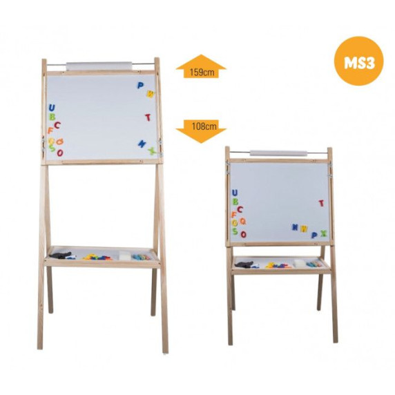 Kétoldalas rajz- és mágnestábla Aga4Kids MS3