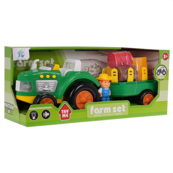 Tractor interactiv cu remorcă și accesorii - Inlea4Fun FARM SET