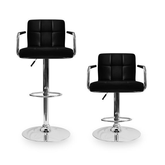 Bárszék karfával AGA MR2010BLACK-1 - Fekete