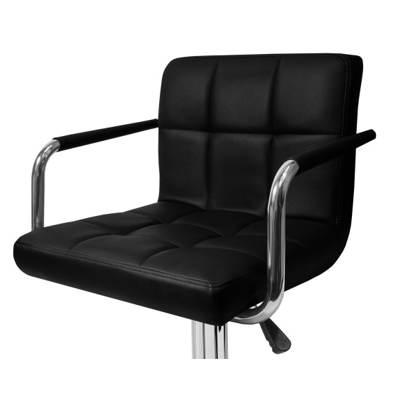Bárszék karfával AGA MR2010BLACK-1 - Fekete