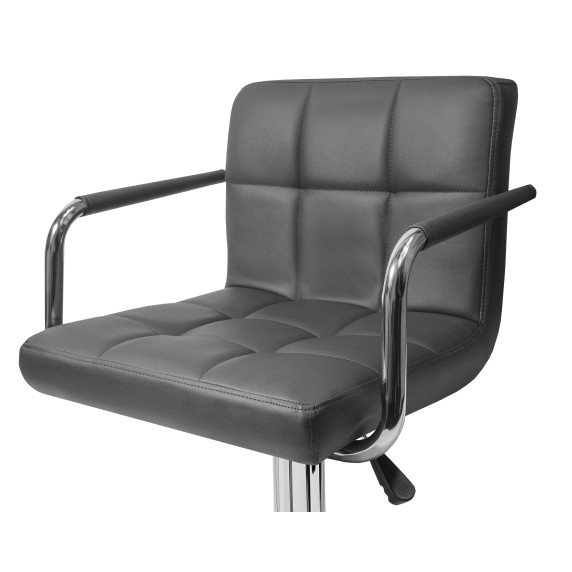 Scaun de bar cu cotieră - gri - AGA MR2010GREY-1