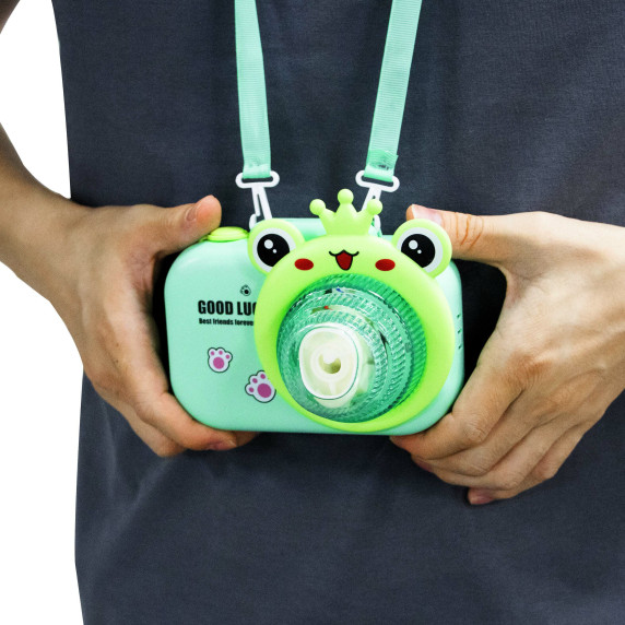 Suflantă bule în formă de aparat foto - verde - Aga4Kids MR1376