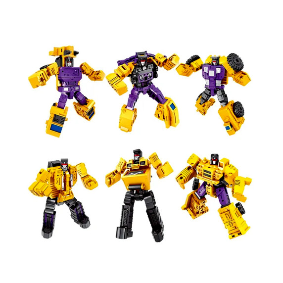 Set de construcție robot 6 în 1 - Aga4Kids MR1438 - galben