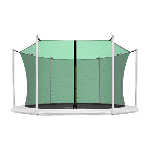 Plasă de siguranță interioară pentru trambulină Aga cu diametrul de 366 cm și 8 stâlpi - verde închis